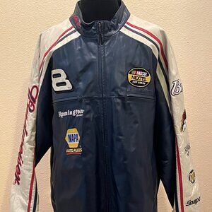 Dale Earnhardt Jr #8 Budweiser NASCAR Leather Bomber Racing Jacket Mens 2XL